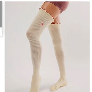 Set of 2 NWT Free People FP Movement Knee High Classic Ruffle Socks